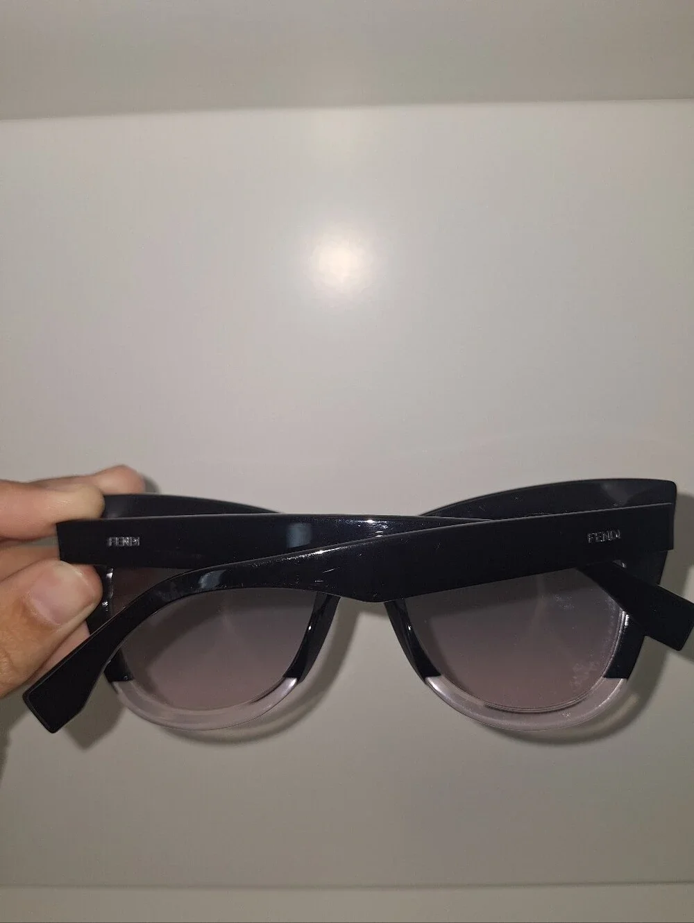 Fendi Peek-a-boo Black & Clear Cat Eye Sunglasses w/ Case & Cloth